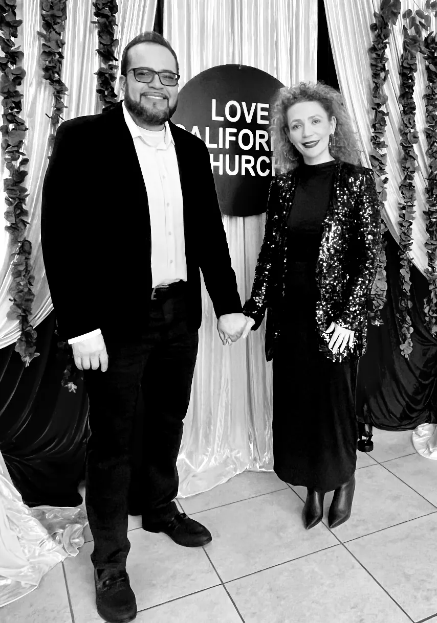 Pastors Moisés Herrera and Pahola Marino at Love California Church